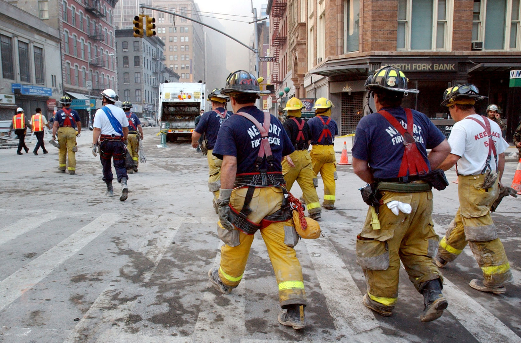 Firefighters from all over go to Ground Zero to help